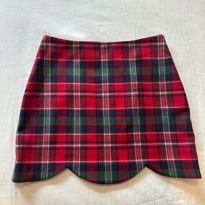 Vineyard Vines Red and Green Tartan Plaid Skirt
